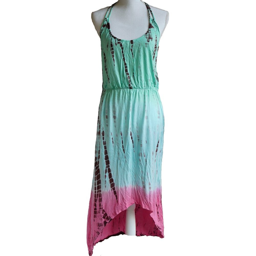 RAVIYA Dress Swim Cover Up Beach Pull On Tie Dye Sleeveless Maxi Knit